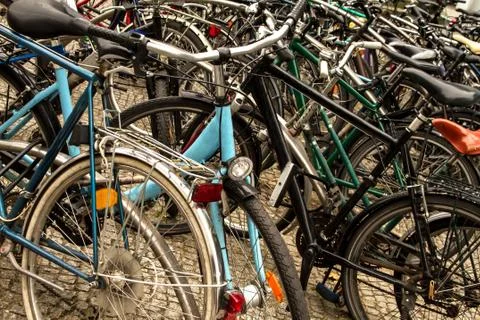 Many bicycles Stock Photos