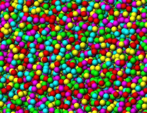 Many big multicolored atom backgrounds. scientific pattern Illustrazione stock