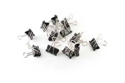 Many binder clips Stock Photos
