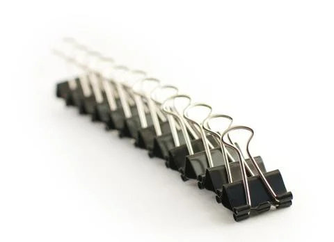 Many binder clips Stock Photos