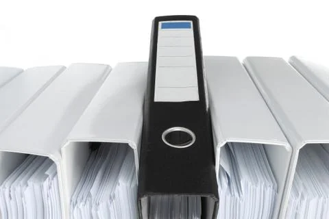 Many binder on white isolated background Stock Photos