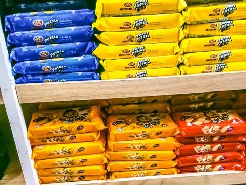 Many biscuits and snacks Stock Photos