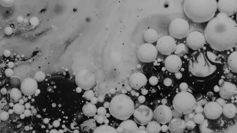 Many black and white balls fill the screen and flowing. Stock Footage 345829616
