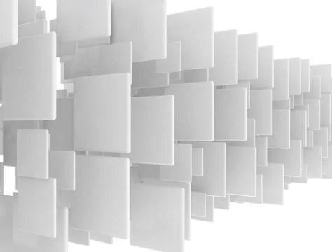 Many blank 3d squares Stock Illustration