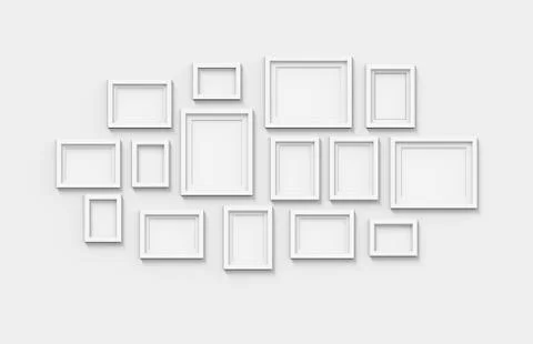 Many blank frames Illustrazione stock