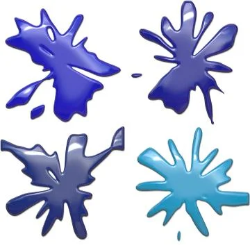 Many blue blot pattern on white backgrounds Stock Illustration