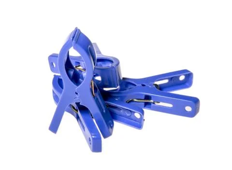 Many blue clothespeg Stock Photos