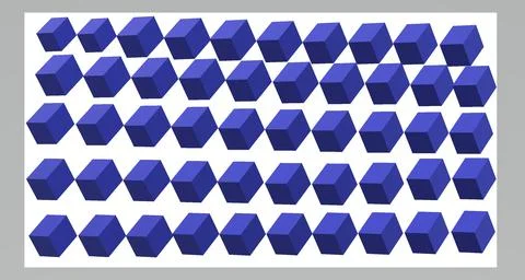 Many blue colour square box background design with white background. Stock Illustration