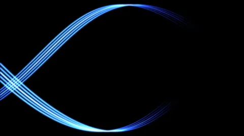 Many blue glowing lines create abstract eye shape (FULL HD) Video stock 37101009