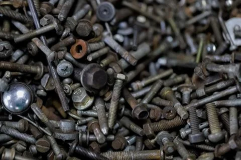 Many bolts background Stock Photos