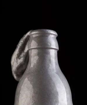 Many bottles on black background studio shot 스톡 사진