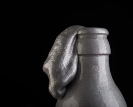 Many bottles on black background studio shot 스톡 사진