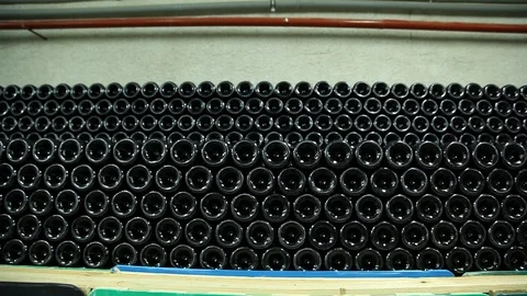 Many bottles of wine Stock Footage 113054804