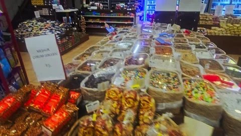 Many boxes different types goods. Stock Footage 282682841