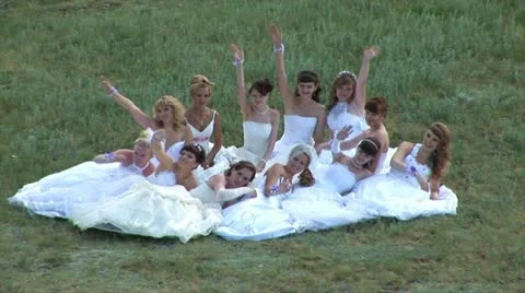 Many brides 01 Stock Footage