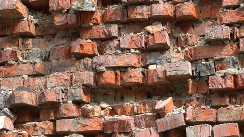 Many broken bricks Stock Footage 115330394