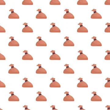Many brown sacks creating seamless pattern background Stock Illustration