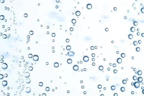 Many bubbles in water close up Stock Photos