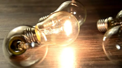 Many bulb and lights up only one. The concept of idea. The flashing bu001341.mp4 Stock Footage 55214178