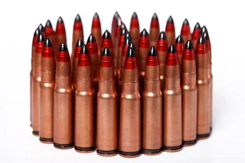 Many bullets in the shape of a circle Foto stock