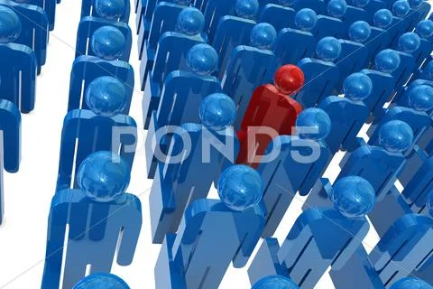 Many business character Stock Illustration