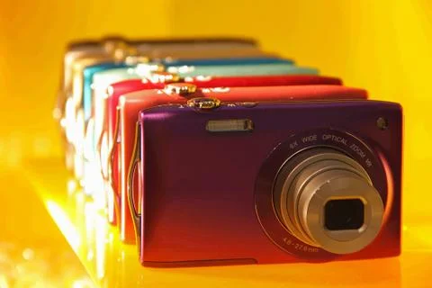 Many cameras Stock Photos