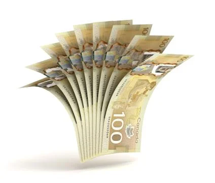 Many Canadian Dollars Stock Illustration