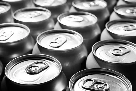 Many cans of beer Stock Photos