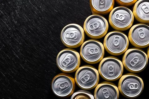 Many cans of beer Stock Photos