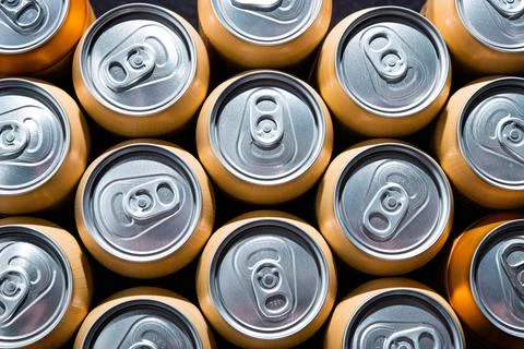 Many cans of beer Stock Photos