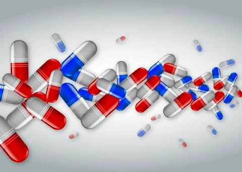 Many capsules Stock Illustration