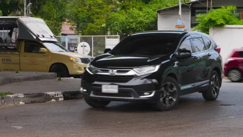 Many Car Making A U-Turn Stock Footage 262980312