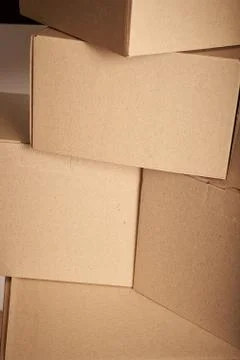 Many of the cardboard boxes close-up Stockfoto's