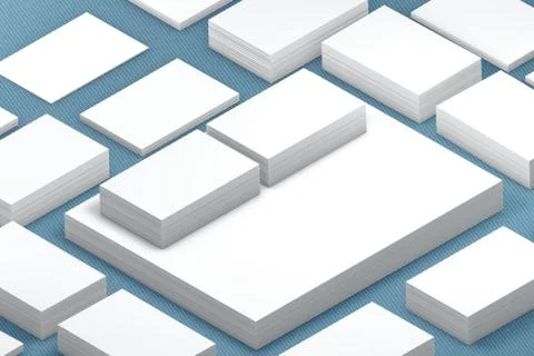 Many cards stack of paper template to presentation Illustrazione stock
