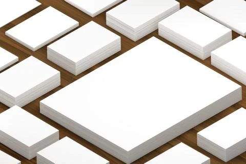 Many cards stack of paper template to presentation Stock Illustration