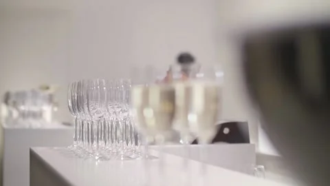 Many Champagne Glasses Vídeo Stock 89985487