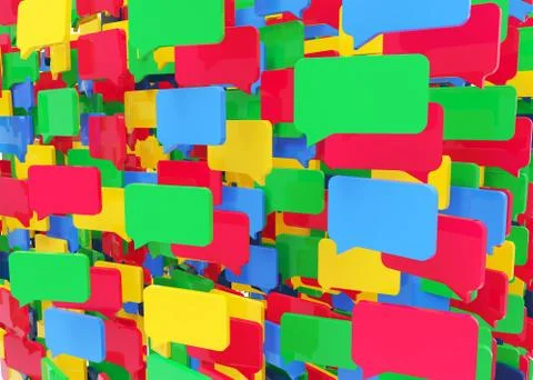 Many chat boxes Stock Illustration