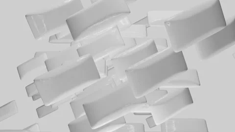 Many chewing gum flying to camera on white background. Stick of chewing gum. Stock Footage 171317533