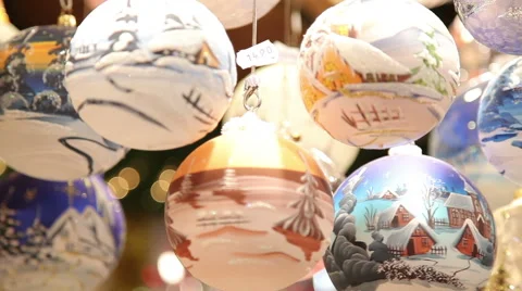 Many Christmas tree ball Stock Footage 46437496