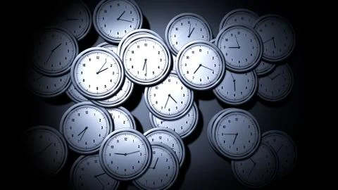 Many Clocks Stock Illustration