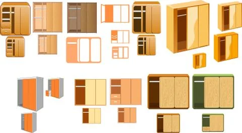 Many closets Stock Illustration