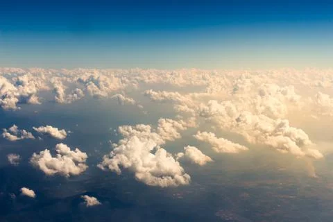 Many cloud in blue sky Stock Photos