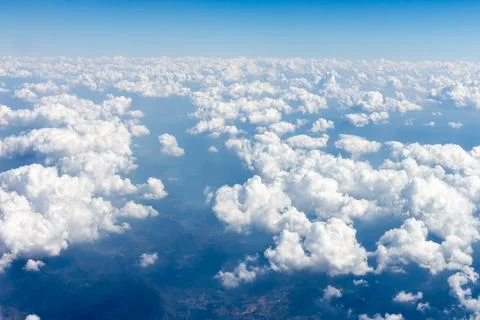Many cloud in blue sky Stock Photos