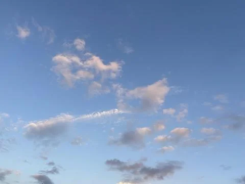 Many Clouds in the Blue Sky Stock Photos