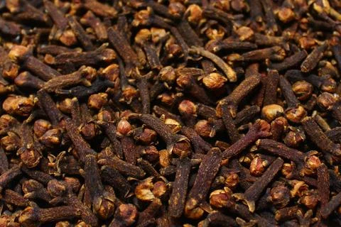 Many cloves on a white background Foto stock