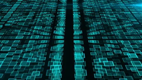 Many clusters of Artificial Intelligence, computer generated modern abstract Illustrazione stock