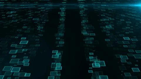 Many clusters of Artificial Intelligence, computer generated modern abstract Illustrazione stock