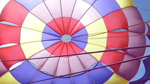 Many color of Parasailing Stockbeeldmateriaal 79638130