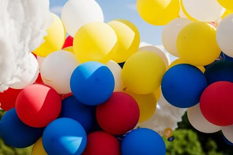 Many colored balloons Stock Photos