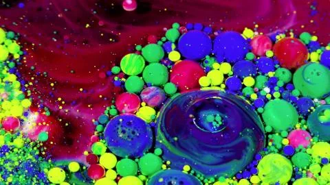 Many colored balls of different sizes Stock Photos